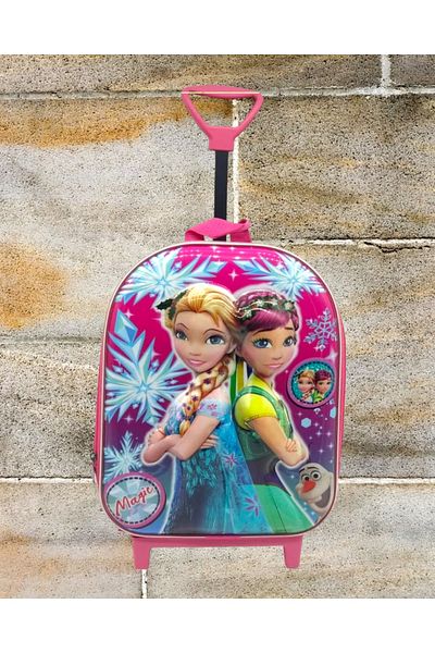 Uniquerrs Racletă pentru grădiniță Frozen Elsa Sisters 3-6 ani Rucsac în relief 3d Geantă de școală