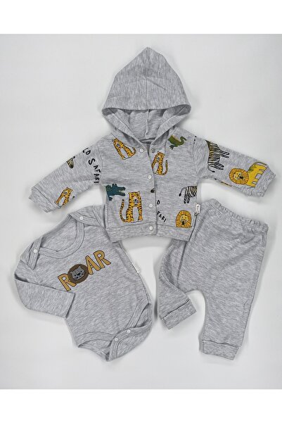 Nayinom Hobbe Baby Safari Desenli Bebek Takım 3-6-9 Ay