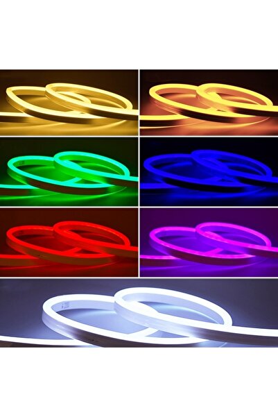 Sunlight Neon 12v Hortum Şerit Led 10 Metre Amber Işık