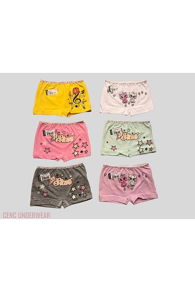 Tutku Girl's Boxer Mixed εσώρουχα 6 Συσκευασία