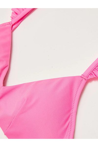 LC Waikiki Lcw Dream Ruffle Λεπτομερές απλό γυναικείο μπικίνι τοπ