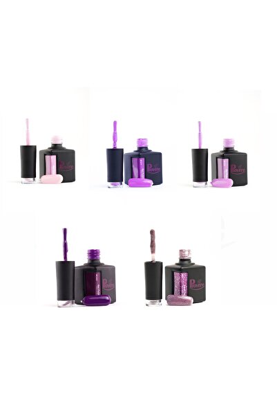 PIOVERE 5'li Set Leylak Serisi Kalıcı Oje (15ML)