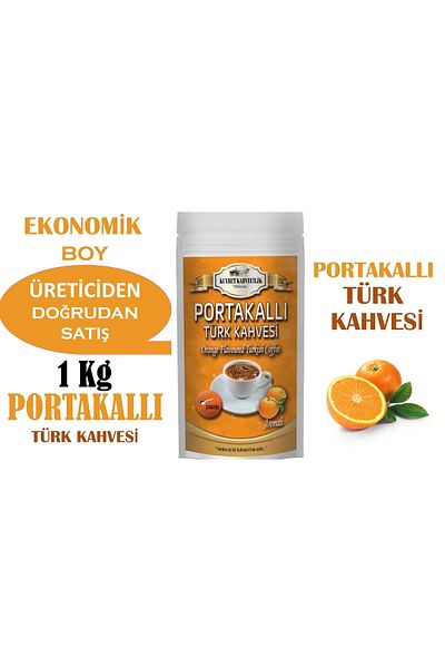 KUYBET 1 Kg Turkish Coffee with Orange Economic Size
