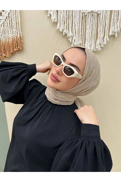 useev Bamboo Kraş Shawl Beige 90*190