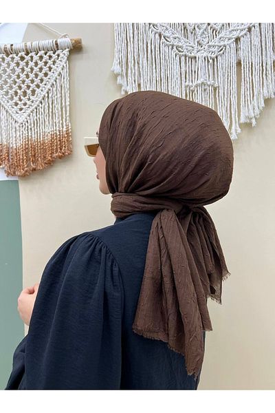 useev Bamboo Kraş Shawl Bitter Brown 90*190
