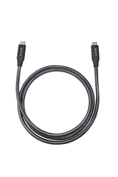 LivX Action Thunderbolt 4 Type C Kablo 100 W Pd Şarj 40 Gbps Veri Görüntü Kablosu Örgülü 1.8 M Th02