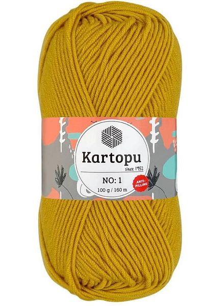 Kartopu Νο: 1 Κίτρινο Χειροποίητο Νήμα K154