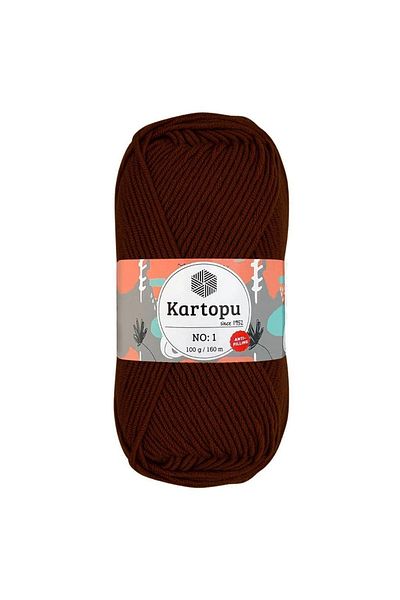 Kartopu Νο: 1 Νήμα πλεξίματος χειρός σκούρο πλακάκι K832