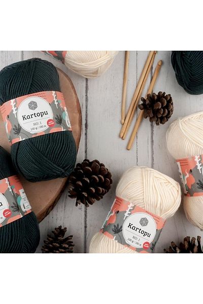Kartopu Νο: 1 Νήματα πλεξίματος χειρός Dark Salmon K258