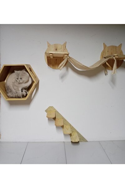 AHŞAPDİZAYN Ahşap Kedi Mobilyası, Kedi Yolu, Kedi Evi