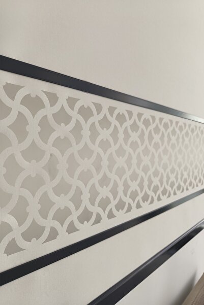 Kanteks Exclusive Lazer Kesim Stor Perde - Antrasit Çıtalı