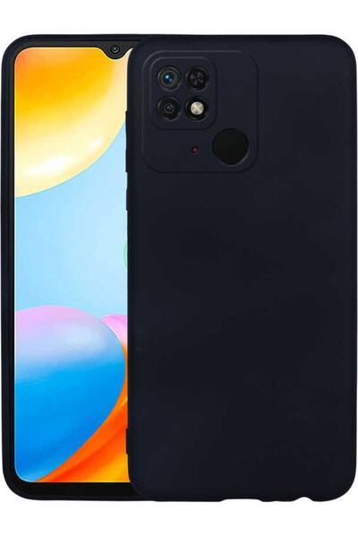 Case 4U Xiaomi Poco C40 Kılıf Klasik Mat Renkli Yumuşak Premier Silikon Siyah