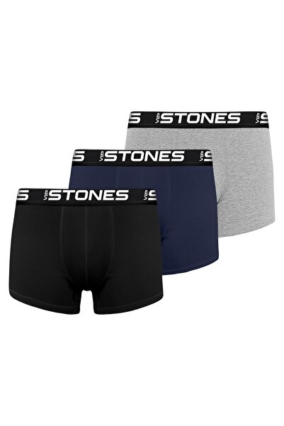 VİP STONES Likralı 3'lü Erkek Boxer Premium Paket - Mix7