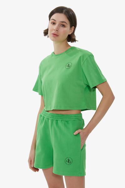 Dahlia Bianca Yeşil Basic Şort