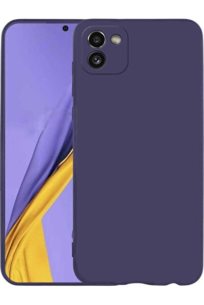 Case 4U Galaxy A03 Kılıf Klasik Mat Renkli Yumuşak Premier Silikon Lacivert