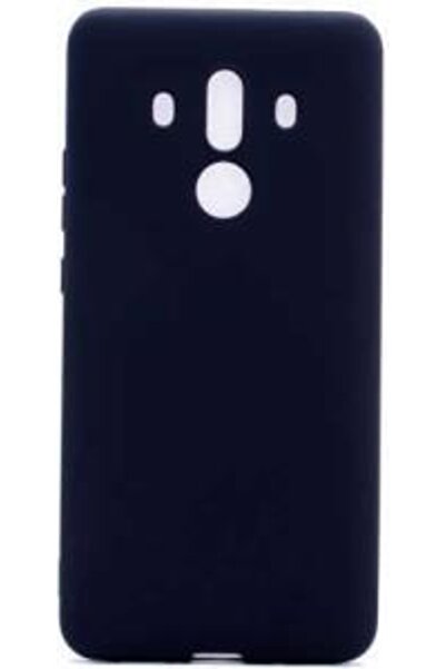 Case 4U Huawei Mate 10 Pro Kılıf Klasik Mat Renkli Yumuşak Premier Silikon Siyah