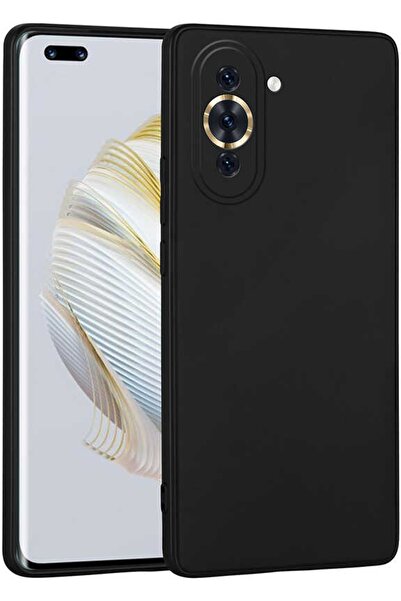 Case 4U Huawei Nova 10 Pro Kılıf Klasik Mat Renkli Yumuşak Premier Silikon Siyah