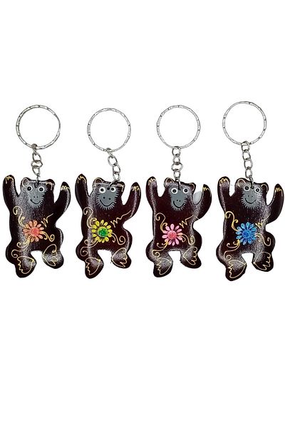 Dünyadan Hediyeler Coconut Monkey Keychain Gift Pack of Four