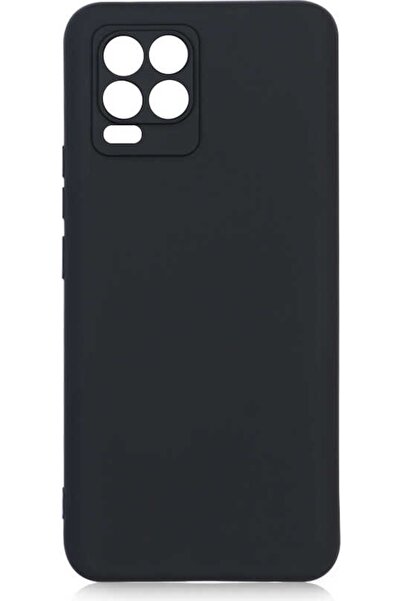 Case 4U Realme 8 Kılıf Klasik Mat Renkli Yumuşak Premier Silikon Siyah