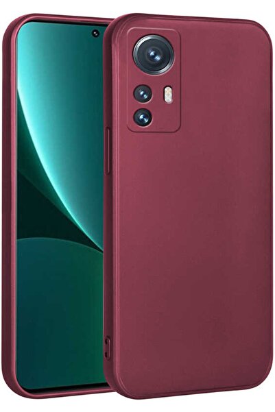 Case 4U Xiaomi Mi 12 Lite Kılıf Klasik Mat Renkli Yumuşak Premier Silikon Mürdüm