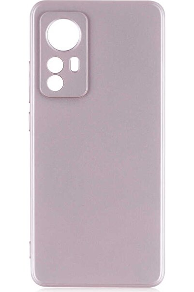 Case 4U Xiaomi Mi 12 Kılıf Klasik Mat Renkli Yumuşak Premier Silikon Rose Gold