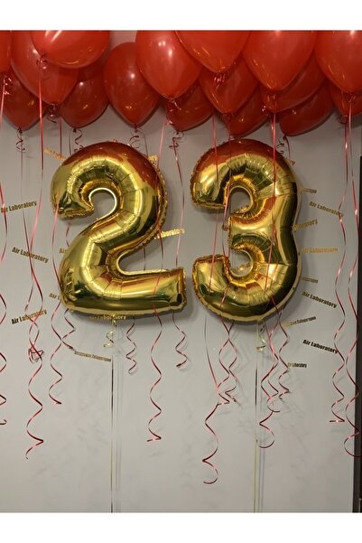 MFM Party 23 Year Old Number Gold Foil Balloon Set