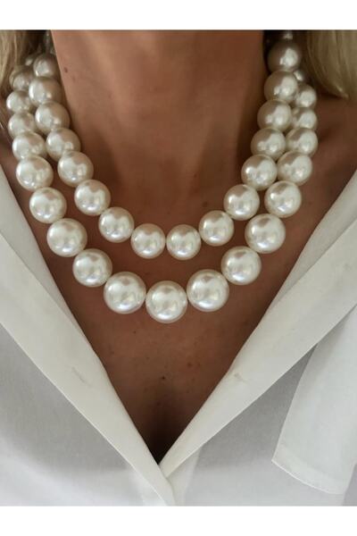 Rossetto Atelier قلادة بتصميم لؤلؤة صغيرة كبيرة مكونة من قطعتين