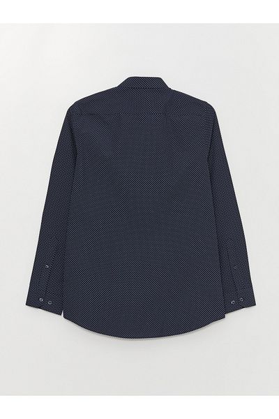 LC Waikiki Gemustertes Slim-Fit-Langarmhemd für Herren