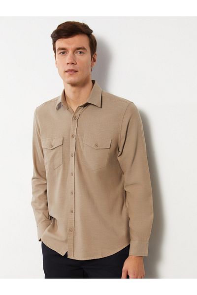 LC Waikiki Regular Fit Long Sleeve Gabardine Shirt
