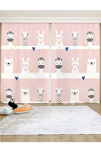 EVPANYA Perdele de fundal pentru copii și bebeluși cu modele de animale drăgu...