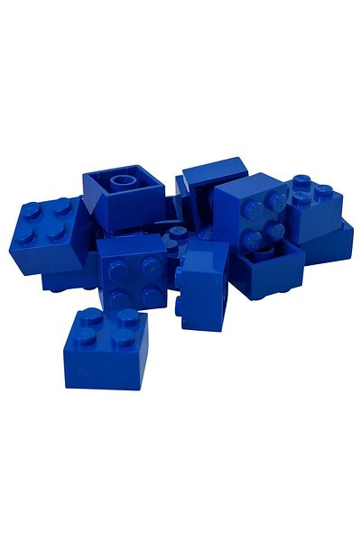 LEGO Original Accessory Custom Moc Creator Brick 2 X 2 Bricks Blue 4 Pieces Will Be Sent