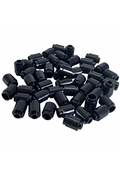 LEGO Orjinal Aksesuar Custom Creator Brick Round 1 X 1 Yuvarlak Tuğla Siyah 4...