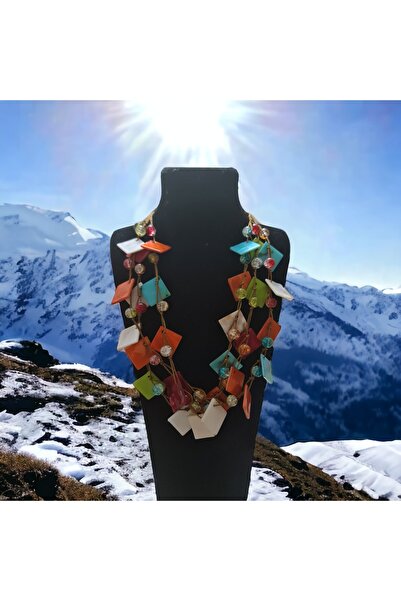 Budakoğulları Gümüş El Yapımı Etnik Otantik Hippi Bohem Sağlık Ağrı Dikkat Çakra Doğal Taş Kolye