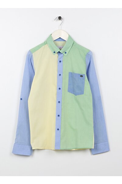 U.S. Polo Assn. Момчешка риза - едноцветна синя, Pasterkids