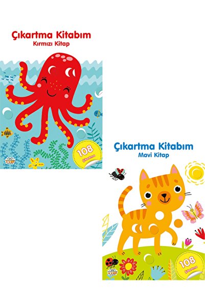 0-6 Yaş Yayınları My Sticker Book Series Red and Blue Book Set