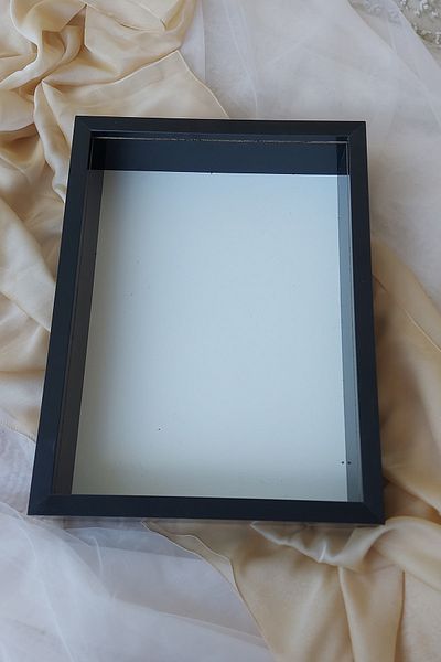 Verda Çerçeve Rama de memorie neagra adanca de 30x40 cm pentru flori de zi speciala! Cutie cu rame de trandafiri! Cadru adânc