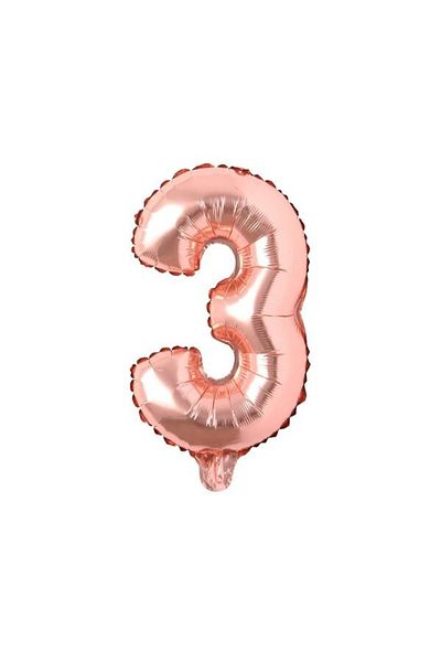 LOTUS PARTY Rose Gold 3 Number Foil Balloon
