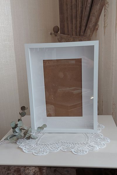 Verda Çerçeve 32x42 Cm White Rose Memory Frame!Photo Frame!Rose Memory Frame - For Bridal Bouquets