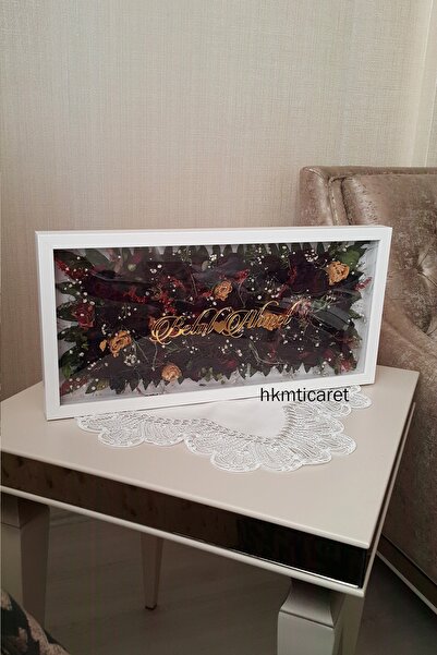 Verda Çerçeve 23x50 Cm Gül Anı Çerçevesi! Isimli Fotoğraf Çerçevesi! Gül Anı Çerçevesi-gelin Buketleri Için