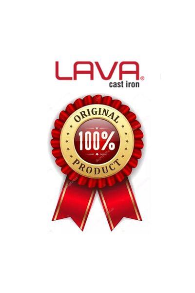 Lava Grill Pan 26x45 Red with Metal Handle