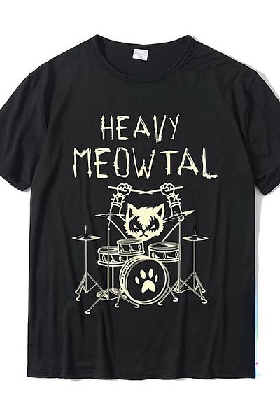 Köstebek Μαύρο μπλουζάκι Heavy Meowtal Unisex