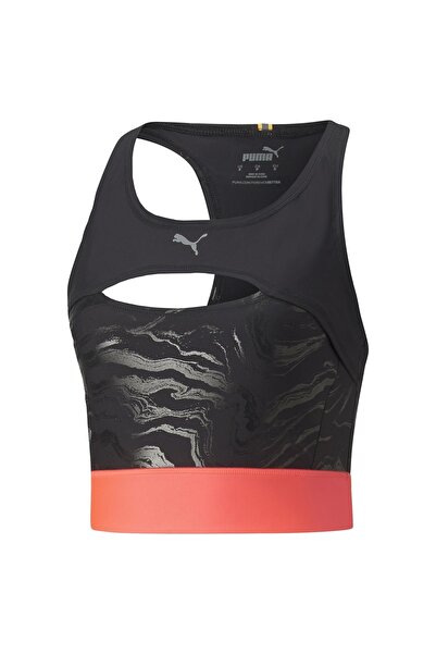 Puma Run Ultraform Aop Crop Tank Siyah Kadın Crop Koşu / Performans Üst