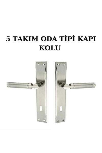 ARON (7 TAKIM) Sofuoğlu Şebboy Aynalı Kapı Kolu (3*1) Daire Seti Nikel Saten (5 ODA 2 WC)