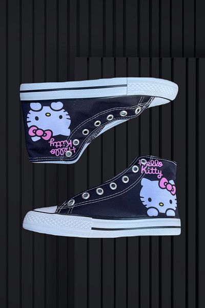 Köstebek Hello Kitty ψηλά παπούτσια από καμβά
