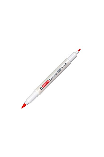 Dong-A Twinliner Soft Brush Fırça Uçlu Işaretleme Kalemi Yellow Orange No:08