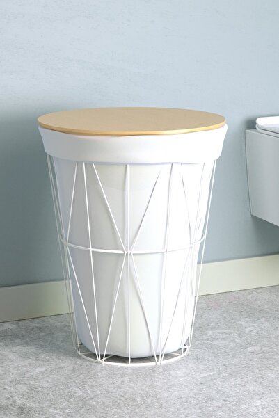 Tekno-tel Teknotel 2 Pieces Organizer Basket with Cloth White Mg012