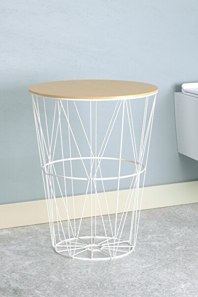 Tekno-tel Teknotel 2 Pieces Organizer Basket with Cloth White Mg012