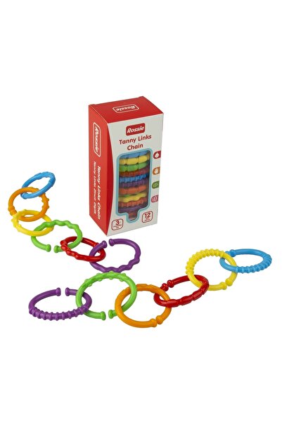 Rossie 2'li Set Links Zincir Dişlik & Neşeli Yıldız Diş Kaşıyıcılı Çıngıraklı Askılı Oyuncağım