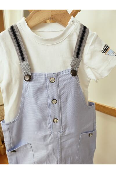 Kites and Clouds Bibabestcollection Kısa Kollu Kısa Paçalı Cepli 2'li Bebek Slopet Takım(ÖZEL GÜN DOĞUM GÜNÜ PARTİ)