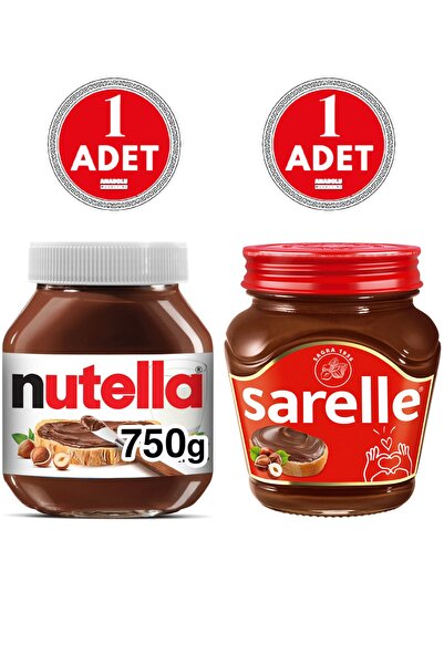 Sarelle Kakaolu Fındık Ezmesi 700 G 1 Adet + Nutella Kakaolu Fındık Krem Çiko...